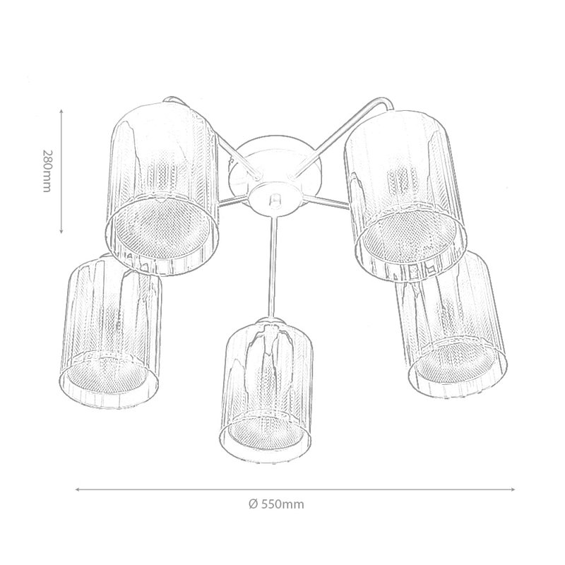 Glass LED Semi Flush Mount