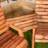 Cennet Hand Made Chunky Rustic Wooden Garden Furniture Angled Tray