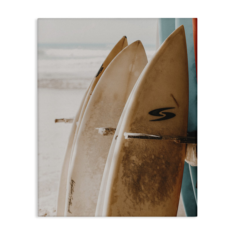 Art mural en toile avec planches de surf alignées par LSR Design Studio bp-511_CN, H 20 po x l 16 po