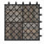 Carreaux de terrasse en bois d'acacia emboîtables 12 po intérieur / extérieur, paquet de 10-130882353