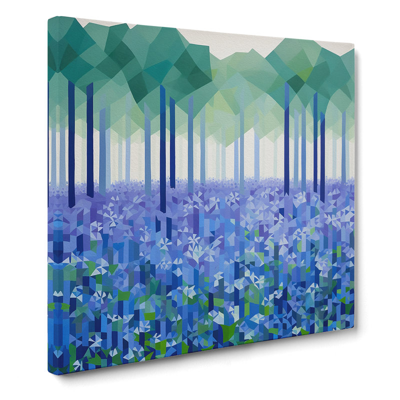 Bluebell Field Suprematism No.1 - Print, 35cm H x 35cm W x 3cm D