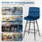 Akarsh Upholstered Counter Stool with Metal Frame-201045163