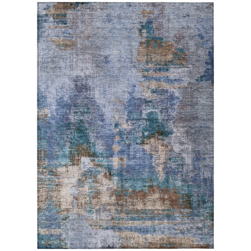 Machine Washable Indoor/Outdoor Chantille ACN2300 Abstract Rug, Rectangle 5' x 7'6"