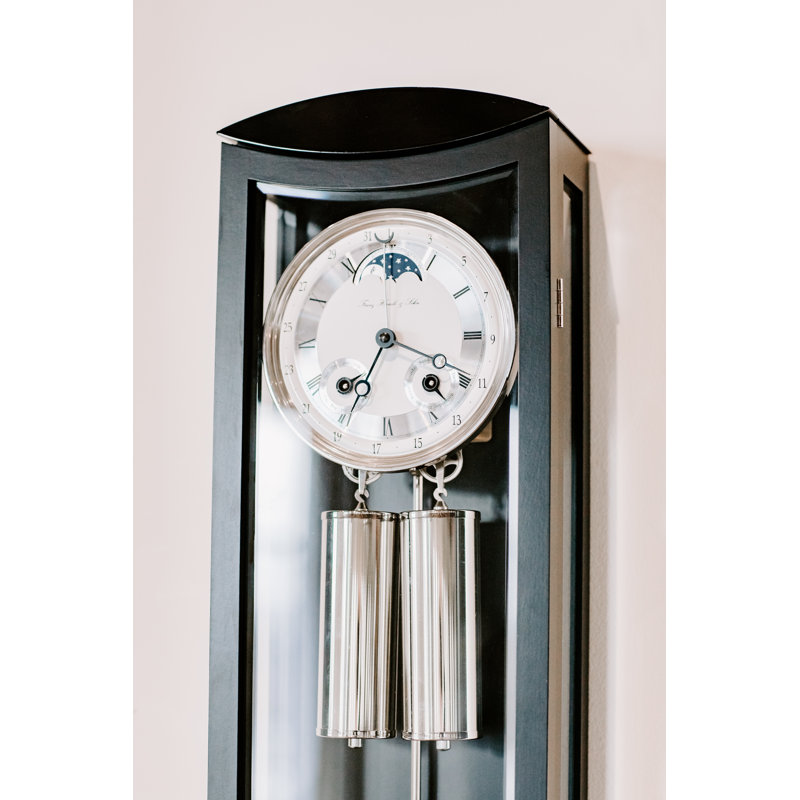 Mornington Wood Pendulum Wall Clock, Black
