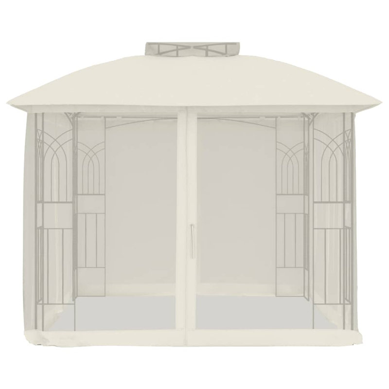 Cascia Powder Coated Steel Gazebo, Cream