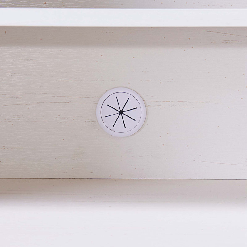 Armoire de rangement 70,7 po 70 po, Blanc antique