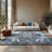 8'X10' Washable Area Rug with Non-Slip Rubber Backing Blue-122568110-118105524