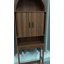 Armoire de rangement arquée au-dessus de la toilette avec 2 portes coulissantes et tablette réglable anti-basculement, blanc-130624471