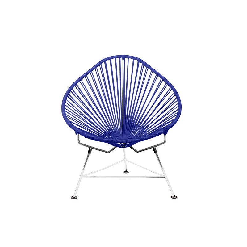 Junior Acapulco Indoor/Outdoor Handmade Chair, Deep Blue/Chrome