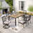 6 - Person Metal Patio Dining Set With Rectangular Table , Cushions Included