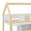 Lit mezzanine avec escabeau, étagères intégrées, armoires et système d'éclairage-694147145