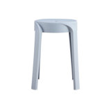 6 Colourful Plastic Seats, Grey, 24in Package Height, Dynamic Design Pack Nesting Stools, Plastic, Slip Bottom, 18.1in Grey For Adults