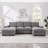 Sectional Sofa Deep Seat Sofa Couch With Ottomans, Corduroy Sofa Sleeper Comfy Upholstered Furniture For Living Room, Apartment, Office, (4-Seat & 2-Ottoman)-364199321