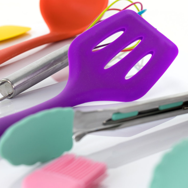 MegaChef Multi-Color 12-Piece Silicone Cooking Utensil Set