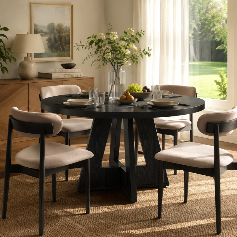 Table de salle à manger (table seulement), Noir