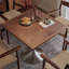 Table de salle à manger carrée en bois massif brun-214418552