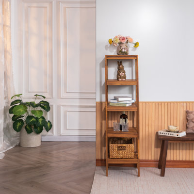 5-Tier Acacia Wood Conner Rack