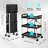 Collapsible Utility Cart, 3-Tier Foldable Service Cart with 360° Swivel Wheels-106408948