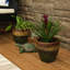 Pot de fleurs extérieur rond en céramique Atenea Francine-700537287-700537285
