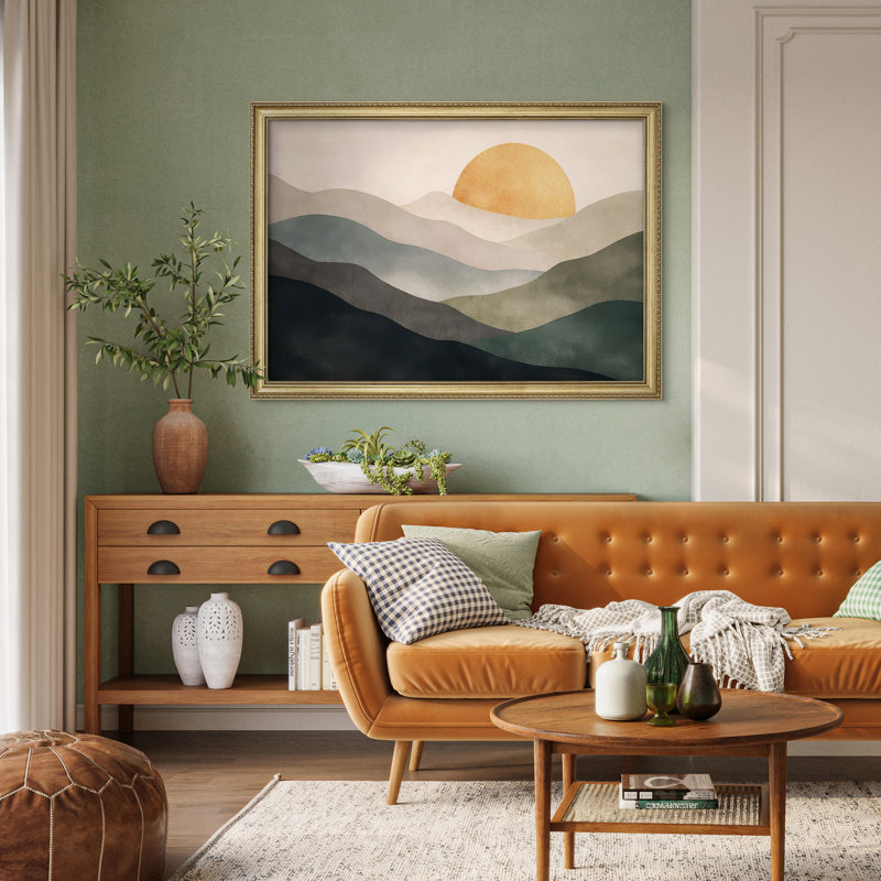 Art mural moderne encadré 26 po x 36 po, Reproduction encadrée sans passe-partout, H 26 po x l 36 po