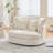 Upholstered Oversized Slipcovered Accent Chenille Barrel Chair Round Sofa Chair-2011969539