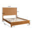 Ensemble de chambre à coucher 3 pièces pour lit queen avec cadre de lit en bois massif et 2 tables de chevet, fini naturel