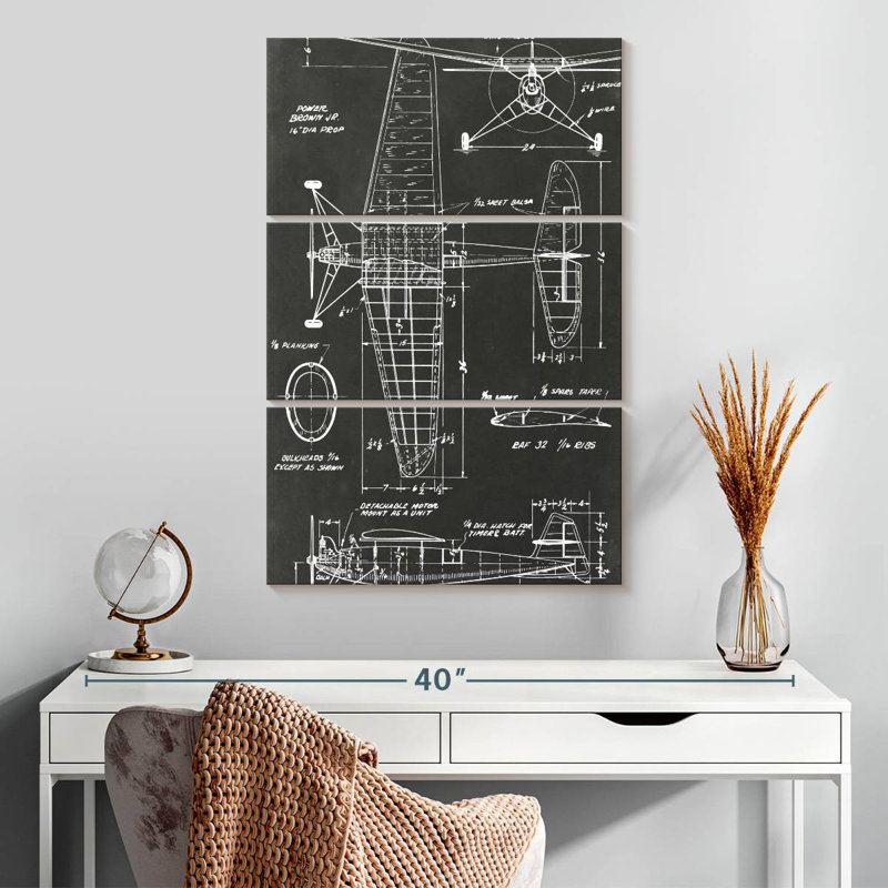 Plan aéronautique Laelle I, H 32 po x l 20 po