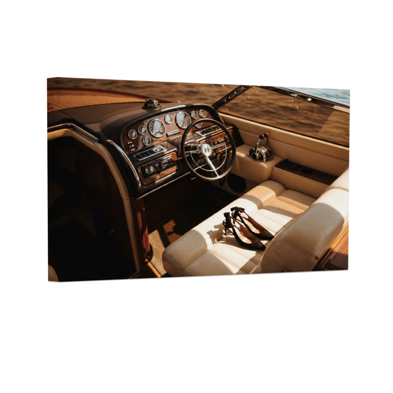 Intérieur de voiture de mode avec sièges en cuir, H 12 po x l 18 po