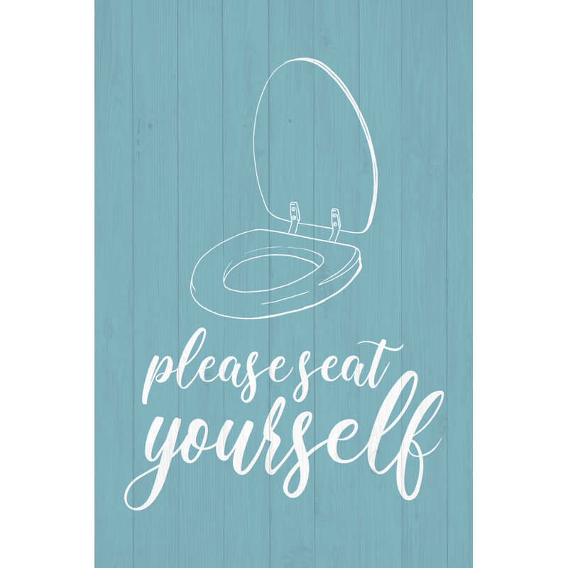 Bathroom Suggestions II by Grace Popp - Typography, Wrapped Canvas, 122cm H x 81cm W