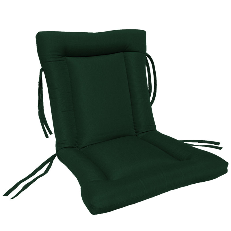 Kippie Sunbrella Outdoor 2'' Back Cushion, Canvas Forest Green Sunbrella® Canvas