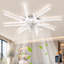Ventilateur de plafond réversible à intensité variable de 45,28 po à 6 vitesses avec lumières DEL et télécommande-739222594-756555543