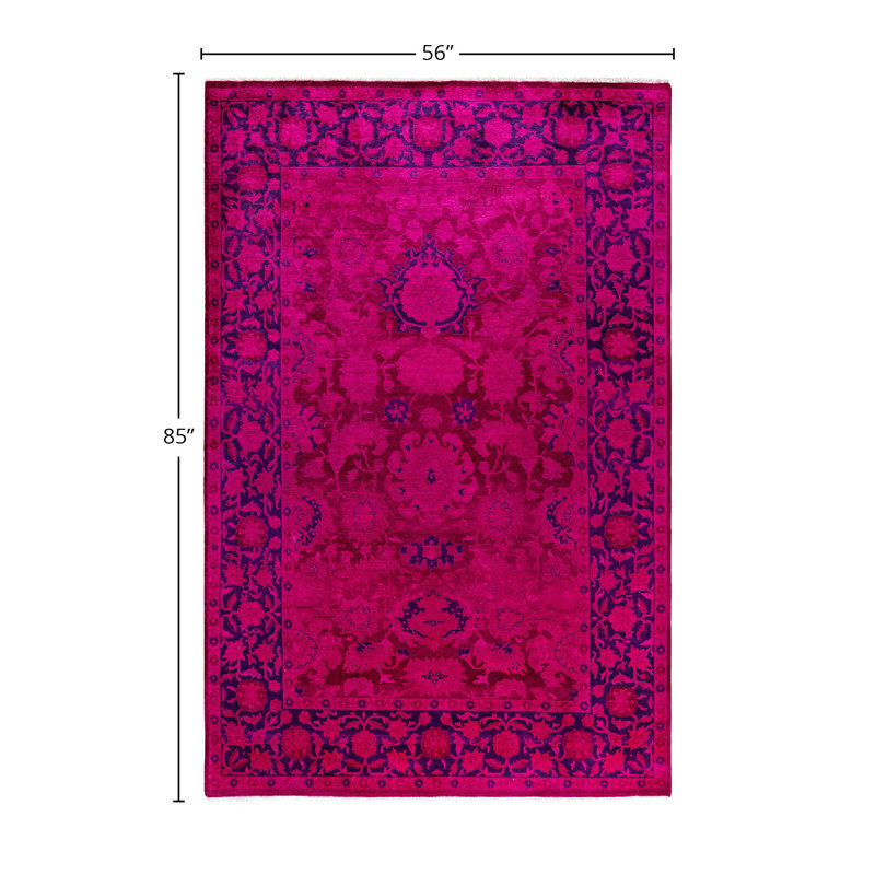 Overyed One-of-a-Kind Rectangle 4'8" X 7'1" Hand Knotted Area Rug