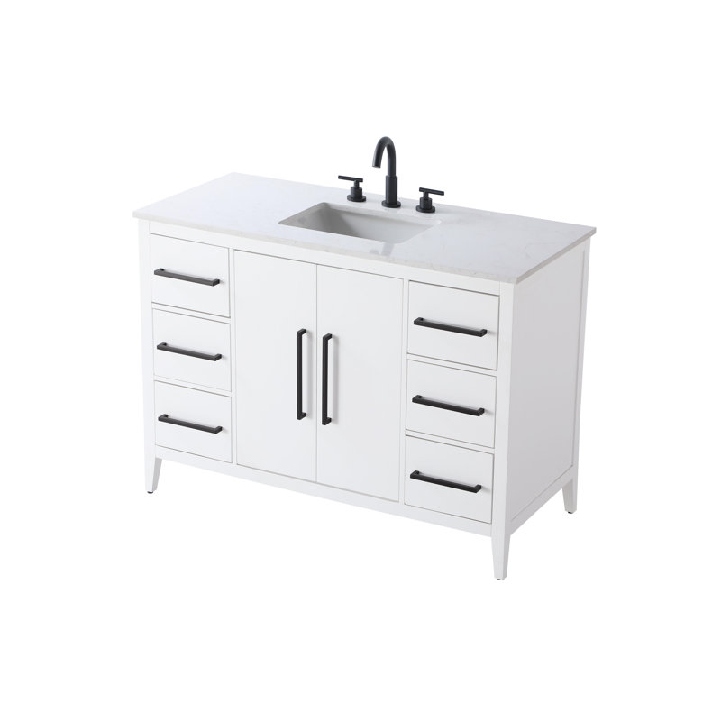 Meuble-lavabo simple 48 po, Blanc