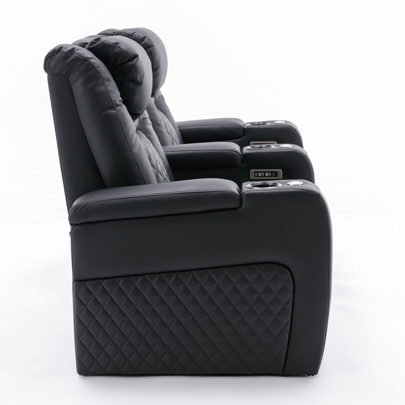 Broadway Cinema Chair Loveseat, Black
