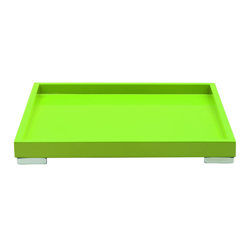 Tre Rectangular Tray 19.69" - 1 Piece - White, Lime