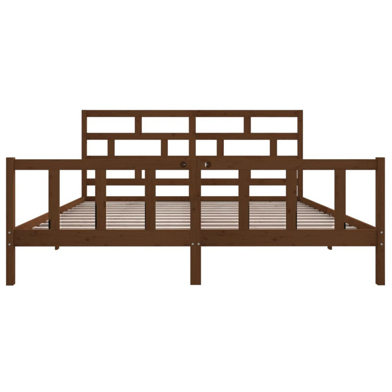 Bed Frame Solid Wood, Natural, 100 x 200cm