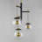 Jonnatan 3 - Light Black/Natural Aged Brass LED Cluster Pendant