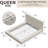 AirFrame Queen Bed Frame with Headboard, Cloud Upholstered Platform Bed Frame, 5 Inch Foam Cushioned, No Box Spring, Easy Assembly(Beige Chenille)-572207038-583073346