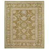 Sultanabad Aparan Hand Knotted Wool/Cotton Green Area Rug