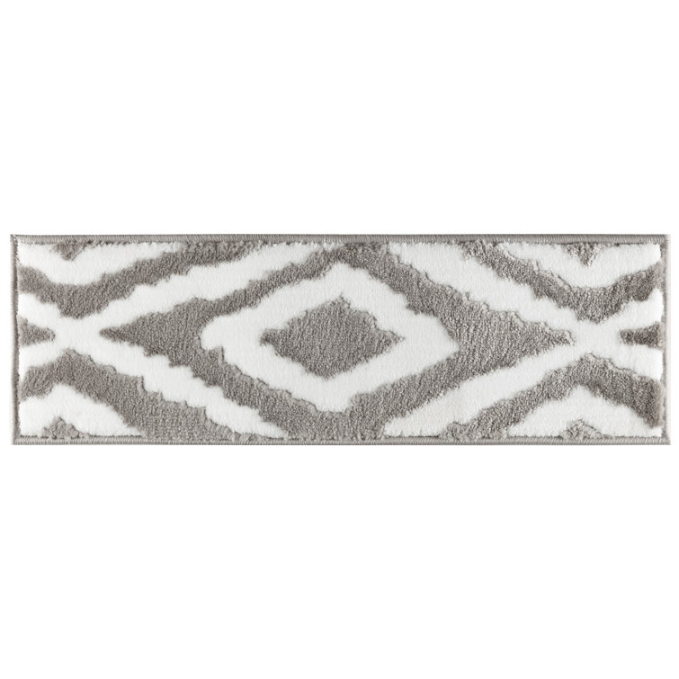 The Sofia Rugs Kitchen Mats for Floor Grey Chevron 2 Piece Set