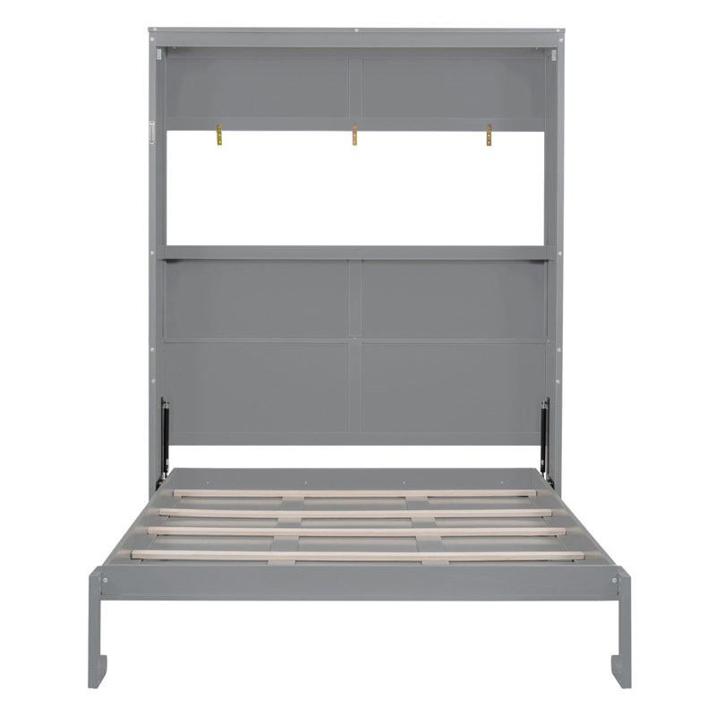 Grand lit escamotable mural avec tablettes