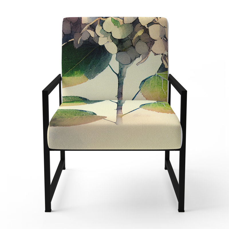 Cropper - Fauteuil rembourré à motif floral, Noir, noir, noir, noir