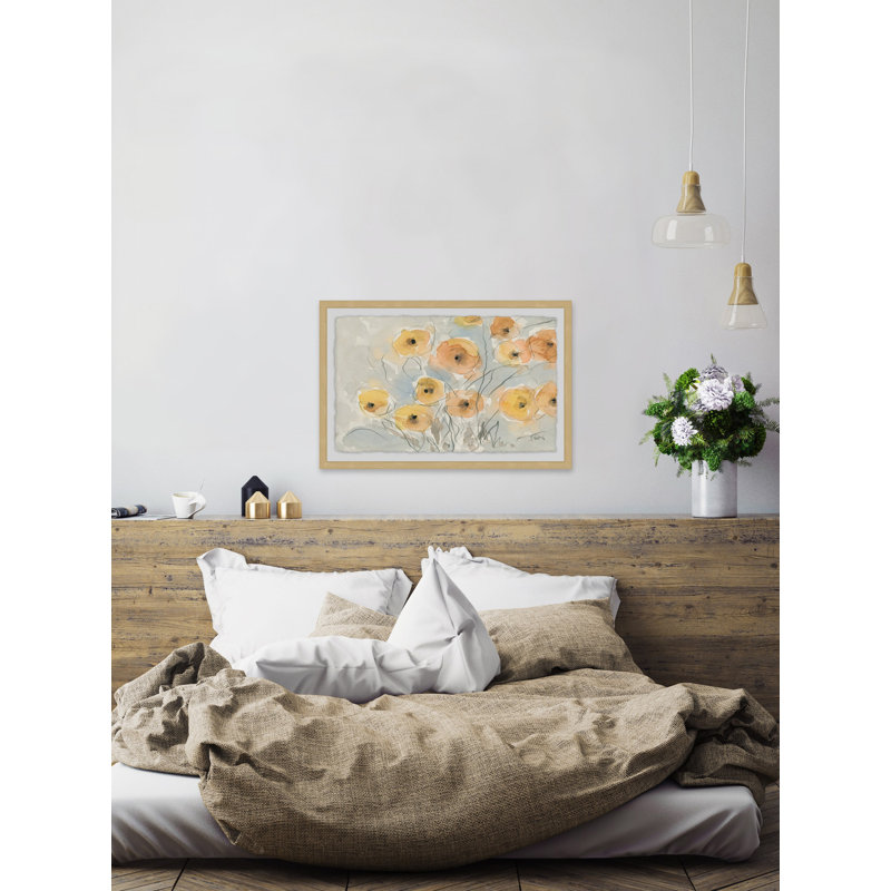 Sunset Poppies I - Single Picture Frame Painting, 41cm H x 61cm W 