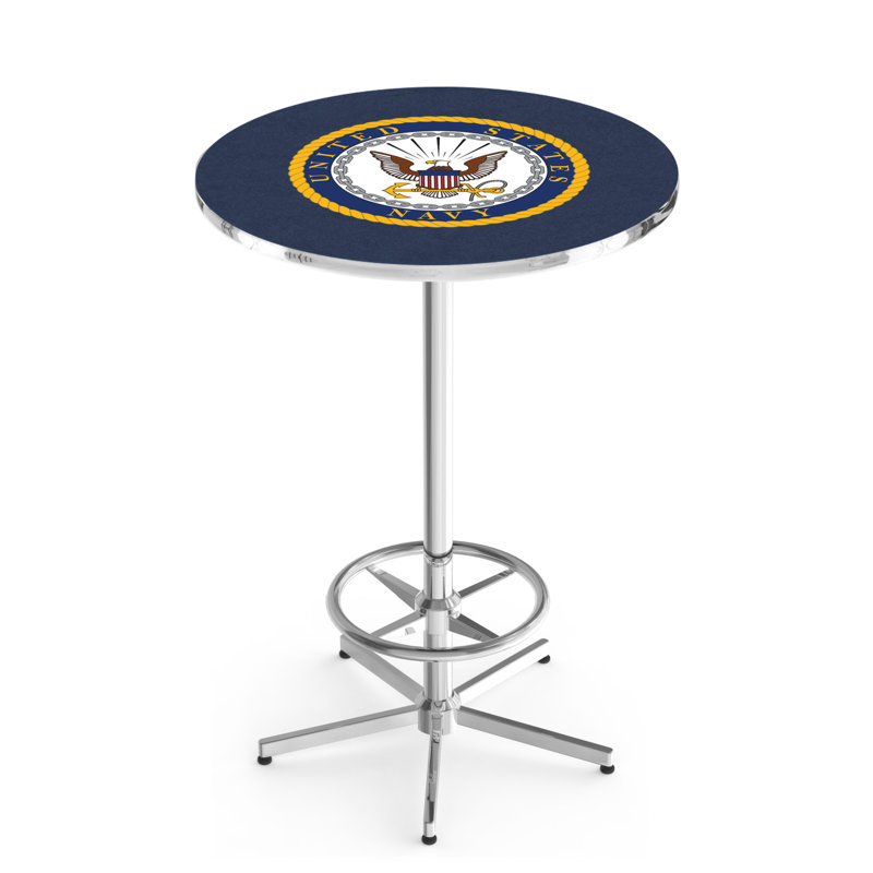 Round Metal Base Dining Table, United States Navy