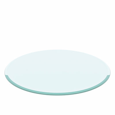 30" Round Tempered Glass Table Top - 30*30*0.4", Beveled , Heat & Corrosion For Family Coffee Tables 2/5" Inch Thick Wear- Beautiful Polished Edge Patio Dining