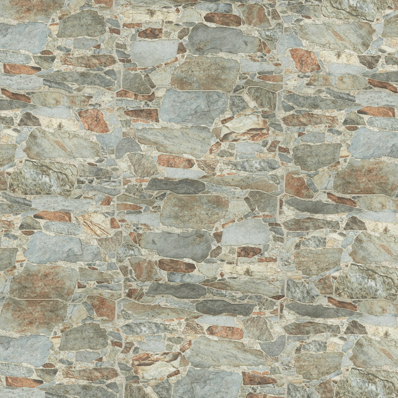 Rambla 15" x 23" Porcelain Stone Look Wall & Floor Tile, Beige/Gray