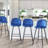 Upholstered Velvet Counter Stool with Steel Frame-70312025