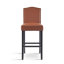 Ensemble de 2 tabourets de bar rembourrés pour îlot de cuisine avec pieds en bois d'hévéa et similicuir avec capacité de poids de 300 lb-1641237361