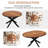47.2-63 Inch Extendable Round Dining Table for 4-6
