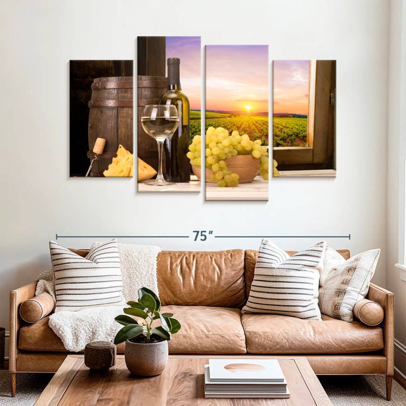 Wine Glass Sunset, H 42 po x l 68 po